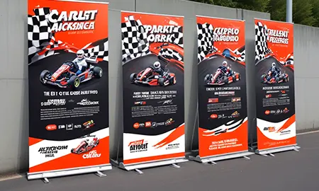 guida design materiale promozionale go kart