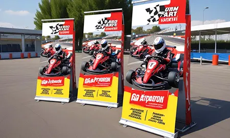 materiale promozionale go kart guida